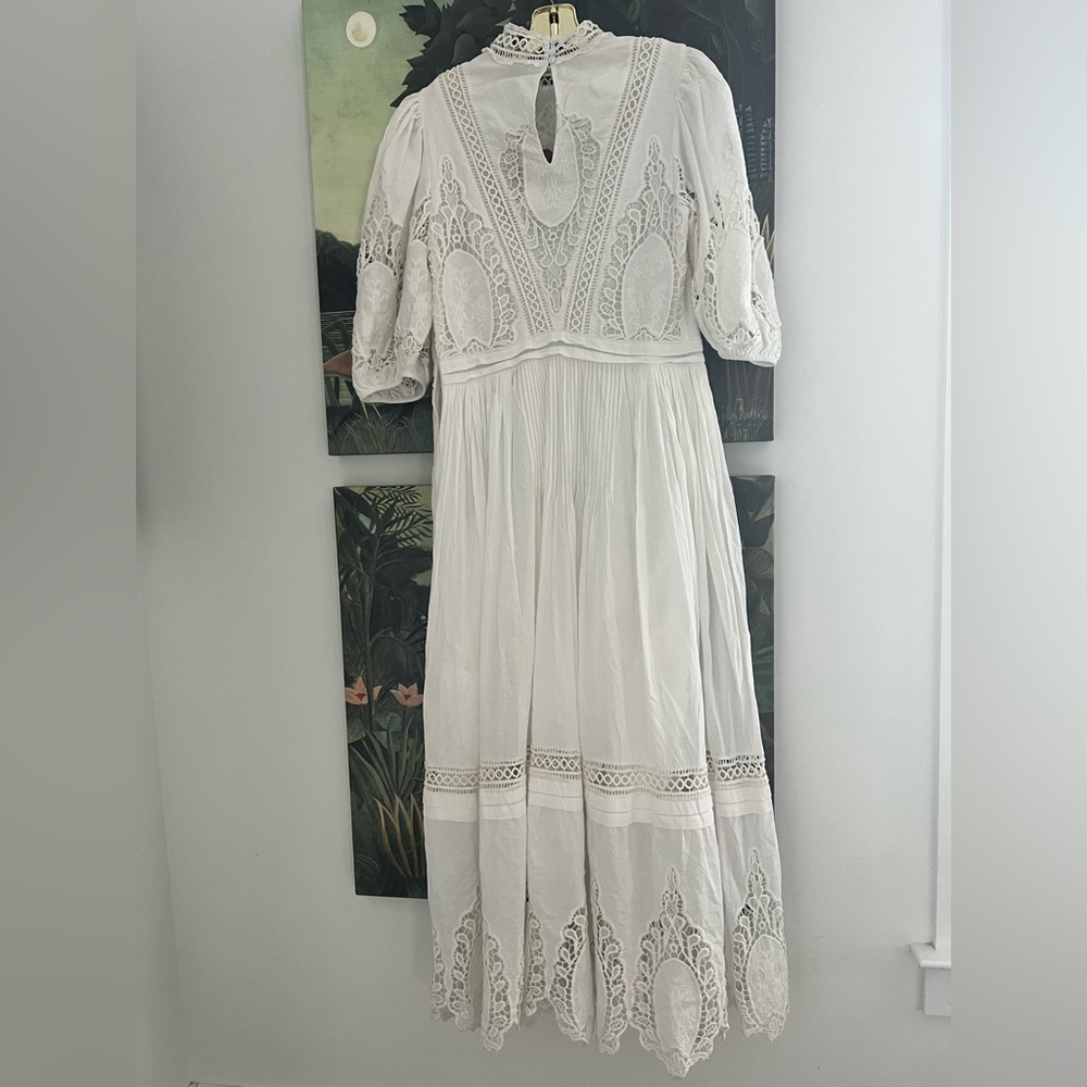 Anthropologie Ivory Lace Maxi Dress - Picture 5 of 16